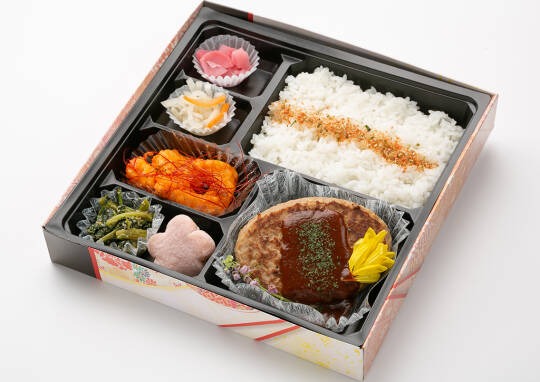 [ 618 ] 幕の内：デミグラスハンバーグ&海老チリ