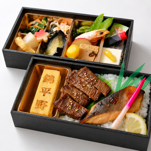 [ 920 ]牛ロースと鮭塩糀焼きのダブルメイン京野菜御膳
